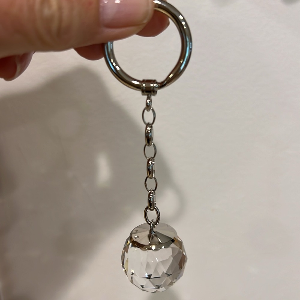 Swarovski NEW Silver Keychain with Crystal Charm - Picture 4 of 4